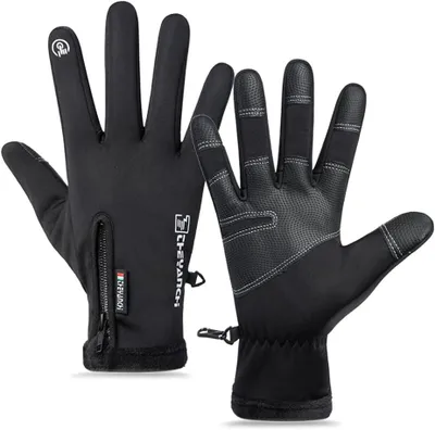 Imagen del producto de Guantes para bicicleta de invierno, térmicos, talla XL, impermeables, con tecnología para usar con pantallas táctiles, ideales para actividades al aire libre
