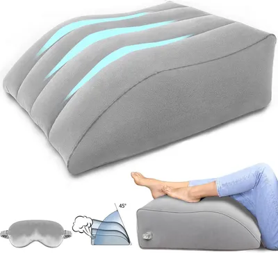 Produktbild von Aufblasbares Venenkissen + Schlafmaske, postoperative Genesung, verbesserte Durchblutung, grau