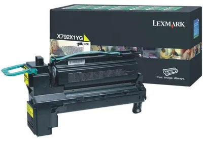 Image de Lexmark X792X1YG Cartouche toner jaune d'origine Lexmark return program (00X792X1YG,0X792X1YG,X792X1YG)