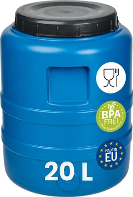 Image de Garronda 20L Fût à col large Fût d'ensilage Fût de fermentation Fût de fermentation Fût d'alimentation (bleu)