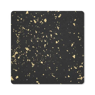 Produktbild von MuchoWow® Mauspad Mousepad Goldene Flocken auf schwarzem Hintergrund 20x20 cm - Mousepads - Maus Mat - Pad - Mausunterlage - Desk Mat - Bureauartikeln