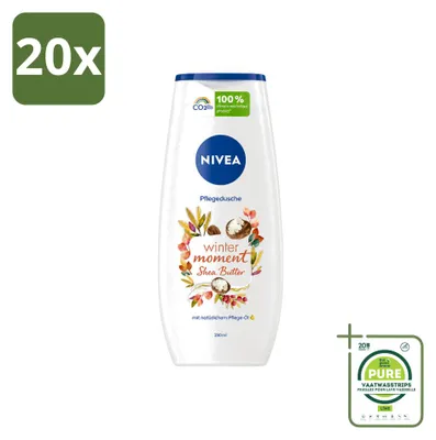 Produktbild von 20 x NIVEA Winter Moment Shea Butter Duschegel - 250 ml - Großpackung - 20 Stücke