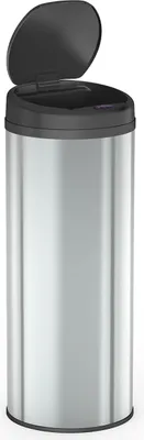 Produktbild von FlinQ Peak Mülleimer – Sensor-Abfalleimer mit SoftClose Deckel – Edelstahl-Mülleimer für Küche & Büro – 50 Liter – Silber