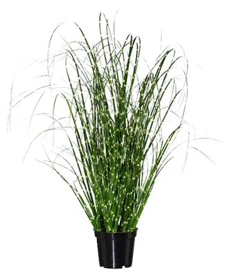 Produktbild von Künstliches Zebragras Miscanthus Zebrinus im Topf H. 52cm grün GASPER