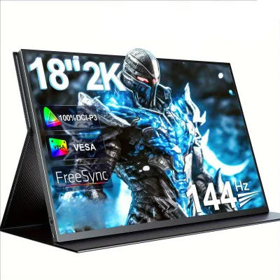 Immagine prodotto di Monitor per videogiochi - Monitor portatile - Monitor portatile - Monitor 2K - Schermo QHD - 18 pollici