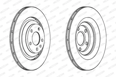 Produktbild von 2x FERODO Bremsscheibe DDF1240C für AUDI A6 Avant (4F5 C6) A6 Allroad (4FH C6)