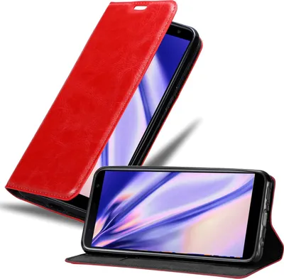 Obrázek produktu pro Cadorabo pouzdro pro Samsung Galaxy J6 PLUS Protective Case in Red Pouzdro na mobil s magnetickým zavíráním