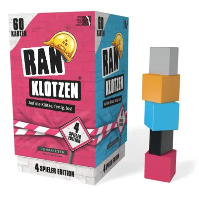 Produktbild von DENKRIESEN - RANKLOTZEN - "Auf die Klötze, fertig, los!" - 4 Spieler Edition
