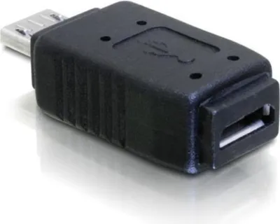 Image de DeLOCK 65032 Adaptateur de transfert de données - 1 x micro type A mâle USB - micro type B femelle USB, micro type A femelle USB - Connecteurs nickelés