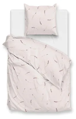 Productafbeelding van Zohome Mirella dekbedovertrek - 155x220 cm – Katoensatijn – Hoogwaardige beddengoed met motief – Zacht – Ademend en huidvriendelijk – Inclusief kussensloop van 80x80 cm – Roze