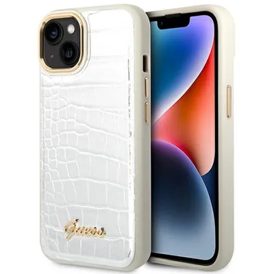 Produktbild von Guess Guhcp14Mhgcrhs Iphone 14 Plus 6,7 Silber/Silber Hardcase Croco Kollektion