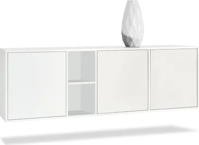 Produktbild von Vladon Kommode Cuba,  Germany, Weiß matt/Weiß matt - Modernes Sideboard für Ihr Wohnbereich - (BxHxT) 182x53x35 cm