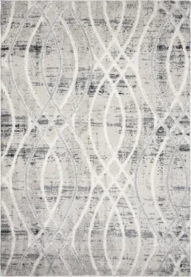 Image de Tapis Mazovia crème - Rayures, tapis vintage pour salon, chambre à coucher, bureau - 140 x 200 cm