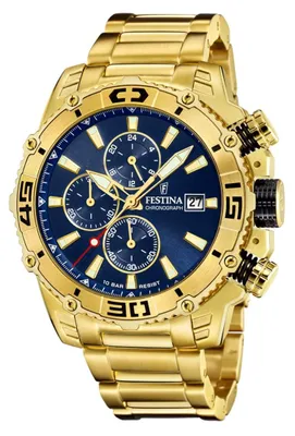 Produktbild von Festina Herren Armbanduhr Prestige F20492/2 Chronograph Edelstahl gelbgold IP
