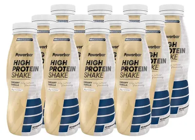 Image de Boissons protéinées - PowerBar - Pack high protein shake (12X330ml) - Saveur Vanille