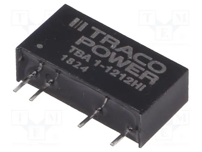 Obrázok produktu pre 1x Menič: DC/DC, výstupný prúd: 84 mA, typ: 1-1212HI, DC/DC menič, výkon: 1 W, vstupné napätie: 10,8 ÷ 13,2 V