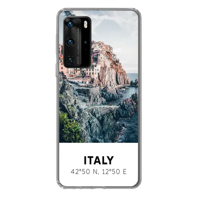 Produktbild von MuchoWow® Handyhülle Schutzhülle Hülle für Huawei P40 Pro Cinque Terre - Italien - Amalfi - Meer Silikon Softcase Handy Hülle - Schutz