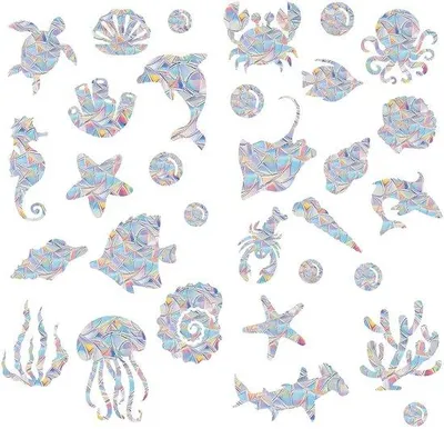 Produktbild von Bunte Regenbogenfolie Suncatcher Aufkleber 31 Stück Ocean