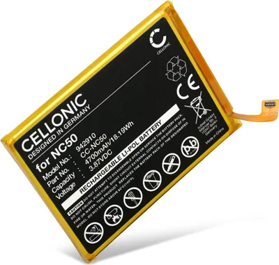 Produktbild von CELLONIC 1x Akku für Mobilfunk Kompatibel mit Motorola Moto G32, Moto G41, XT2167, NC50 - (4700mAh, 3.87V)