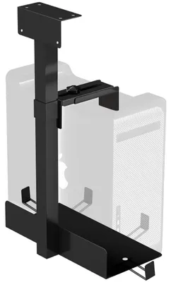 Image de Omgoods - Support ordinateur pour bureau - Bras d'ordinateur réglable jusqu'à 35 kg - Acier, couleur noire