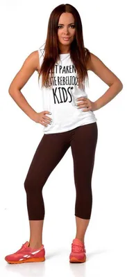 Produktbild von Damen Leggings 3/4 Capri viele Farben; Schokobraun S/36
