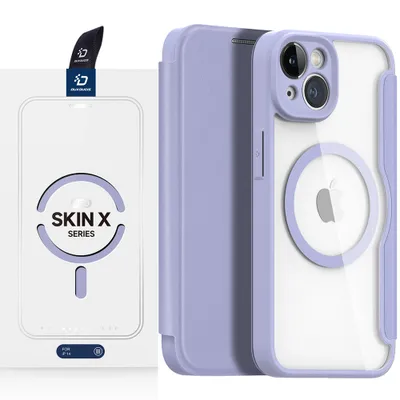 Image de Dux Ducis Skin X Pro Case Iphone 14 Plus Magnetic Magsafe Cover With Flap Purple