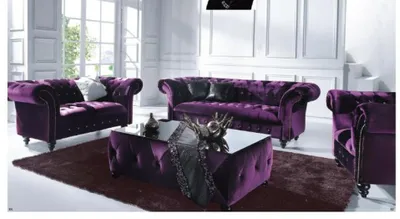 Produktbild von designer Sofagarnitur 3+2+1 Textil Sofa Couch Chesterfield Polster Garnitur Neu