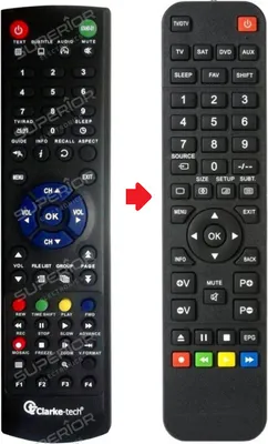 Produktbild von Ersatz Fernbedienung für ClarkeTech HD4100 PLUS | HD5000 | HD5100