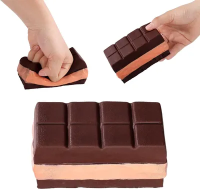Productafbeelding van Langzaam terugverende chocoladecake squishy - â€‹â€‹PU-Materiaal chocoladecake knijpspeelgoed realistisch