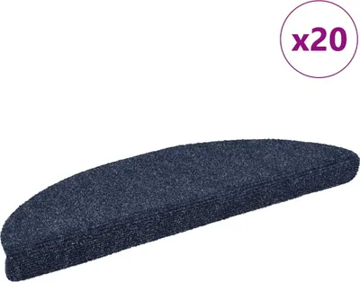 Obrázek produktu pro Schodové rohože samolepicí 20 ks 56 x 17 x 3 cm modré půlkulaté