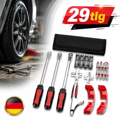 Produktbild von Auto Reifenmontage Werkzeug 29-teiliges Set Felgenschutz 295 mm Motorrad Fahrrad