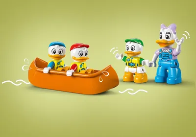Produktbild von LEGO 10997 DUPLO Disney Mickey and Friends Camping-Abenteuer Set mit Wohnmobil, Kanu und Daisy Duck Figur, Bauspielzeug Geschenk für Kleinkinder ab 2 Jahren, Mädchen und Jungen