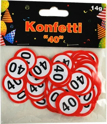 Produktbild von Konfetti Papier 14gr Verkehrsschild Zahl 40