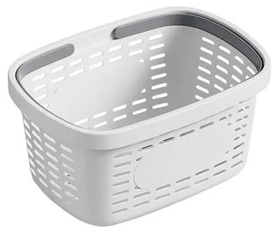 Zdjęcie produktu dla Verk 27652 Koszyk łazienkowy z uchwytami, 25,5 x 17,5 cm, biały