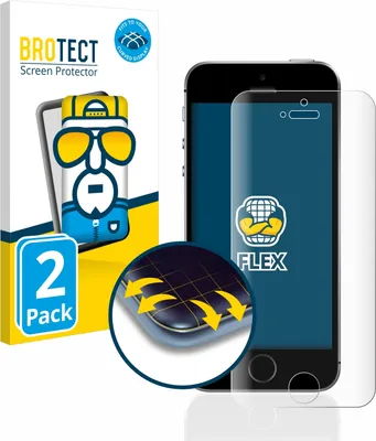 Produktbild von 2x BROTECT Fullscreen Schutzfolie für Apple iPhone SE 2016 Displayschutz Folie Fullcover Klar Transparent