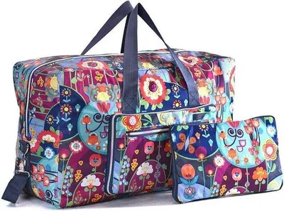 Produktbild von Famanu Reisetasche Groß Faltbar für Wochenendreisen - Baumwolltasche mit Schultergurt