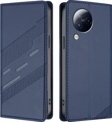 Produktbild von Hülle für Xiaomi Civi 3, Kunstleder Brieftaschen Handyhülle mit Kartenfach und Standfunktion Blau