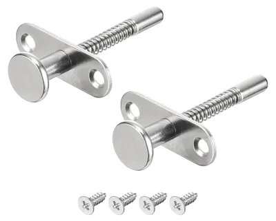 Produktbild von Druckriegel, 6,5 x 70 mm, federbelasteter Stahlriegel für Möbel- und Betttüren, 2 Stück