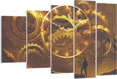 Produktbild von Bild auf Leinwand - Leinwandbild - Mechanismus Zahnrad - 150x100cm - Wand Bild - Wanddeko - Leinwanddruck - Bilder - Kunstdruck - Wanddekoration - Leinwand bilder - Wandkunst - EG150x100-3898