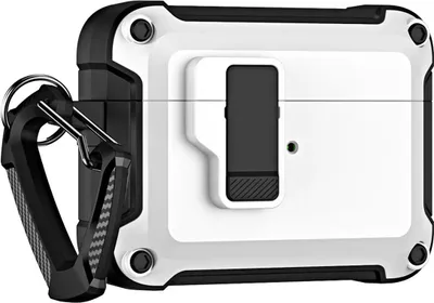 Immagine prodotto di Custodia blindata Pro per Airpods 4 con moschettone - Bianco