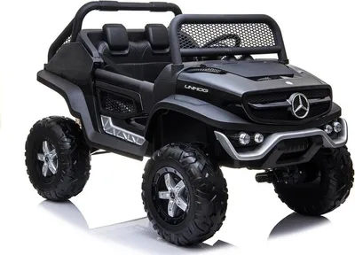 Zdjęcie produktu dla Mercedes Unimog 2-osobowy samochód terenowy samochód elektryczny dla dzieci samochód elektryczny dla dzieci samochód elektryczny dla dzieci 12V 14AH samochód elektryczny SUV BUGGY Czarny