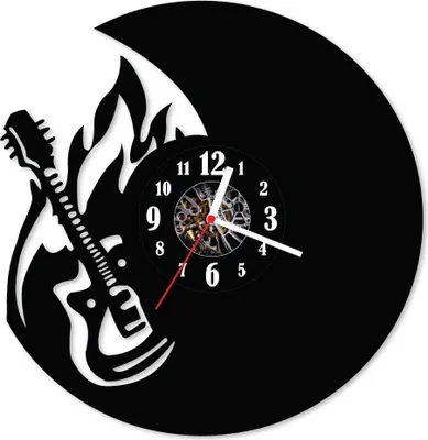 Zdjęcie produktu dla Zegar ścienny z płyty winylowej Gitara 2.7