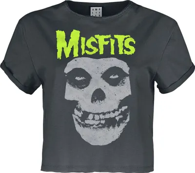 Produktbild von Misfits T-Shirt Damen Amplified Collection - Neon Skull charcoal S