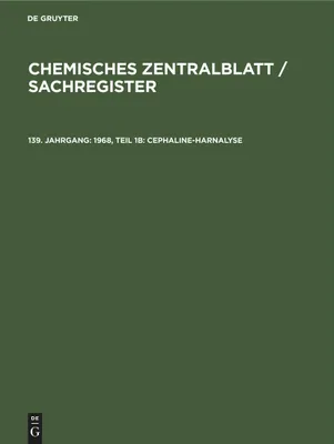 Produktbild von 1968, Teil 1b: Cephaline-Harnalyse