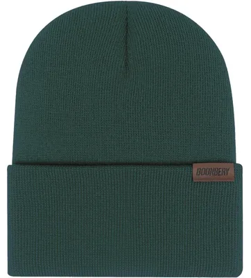 Zdjęcie produktu dla Czapka dziewiecka/męska/uni , ciemnozielona, zimowa, typu beanie, obwód 54-58 cm
