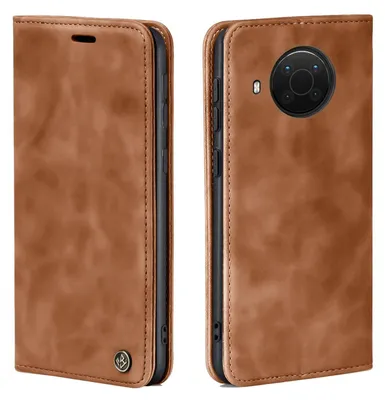Produktbild von Handy Hülle für Nokia X10 / X20 Klapphülle Bookcase Flip Cover Handy Tasche Etui Farbe: Hellbraun