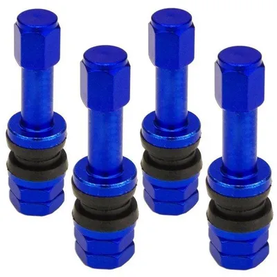 Produktbild von 4x Aluventil X2 Series Blue Edition 11,3 mm PKW Metallventil Felgenventile Set
