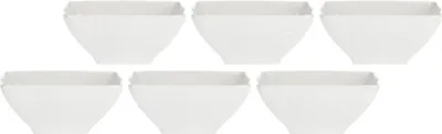 Produktbild von La Porcellana Bianca Set mit 6 quadratischen Schüsseln, 11 cm tief P003800912Z