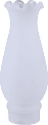 Produktbild von Zylinderglas Ø 47mm Lampenglas matt Ersatzglas Leuchtenglas mit Rüschenrand dekorativ
