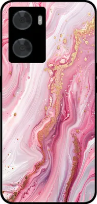 Zdjęcie produktu dla Etui na telefon Smartphonica pasujące do Oppo A57 / A57s / A77 z marmurowym nadrukiem - marmurowe etui z TPU - różowe